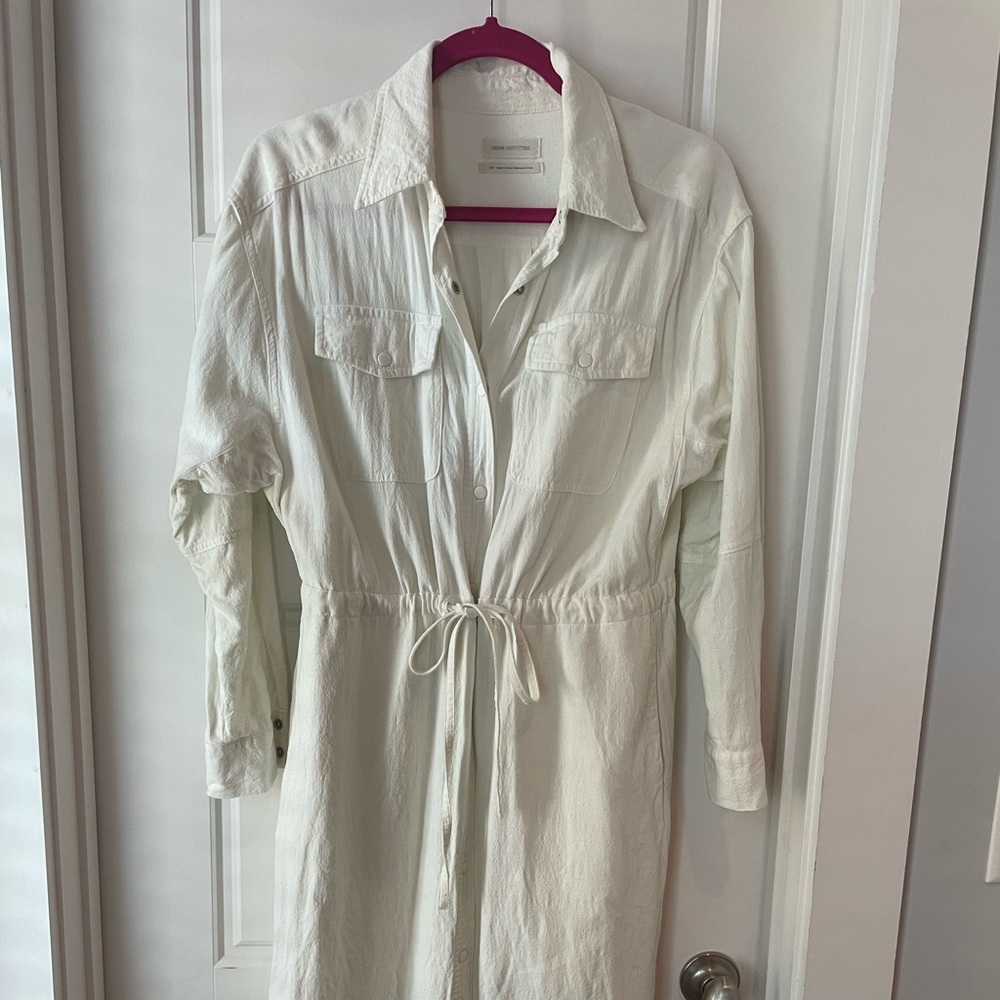 Button up white dress